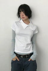 アンバランス カラー Tシャツ