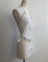 General Shirring Strap Top (White)