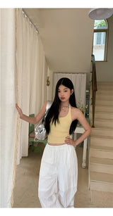 Mint Loose-Fit Layered Sleeveless T-shirt( T + sleeveless set)