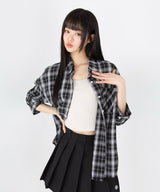 LOOSE FIT CHECK LONG SLEEVE SHIRT [3color]