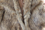 High-quality hooded fake fur jacket
