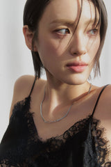 Rhombus line necklace