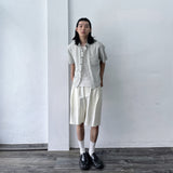 ペブル ストライプ ショートスリーブ シャツ