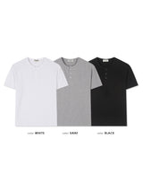 Ribbed Muscle Henley Neck