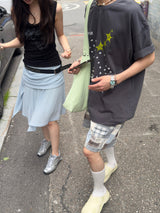 ヘビーコットン ソウル グラフィック Tシャツ (Tenta Tumble & Bio Washed)2サイズ - チャコール