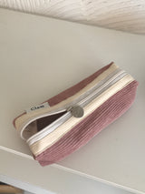 Clam ラウンドペンケース _ Corduroy warm pink