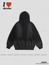 Noir Vintage Denim Hooded T-Shirt