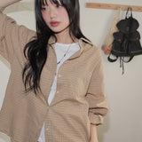 Muten checkered oversized fit long-sleeved shirt