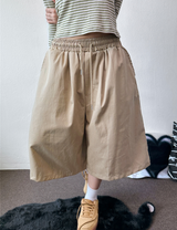 Frendi Cotton Multi Over Long Bermuda Pants 5 Color 