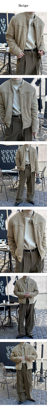 [F/W] バイカースエードストリングジャケット (3color)