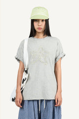 Check Star Applique T-shirt