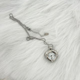 Twinkle Heart Clock Long Necklace