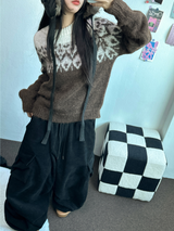 ミンク🖤リベットパラシュートコーデュロイロングパンツ🩶🖤2カラー