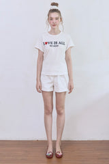 ラブマーク Tシャツ [Ivory]