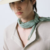 western yoke waffle henley neck half sleeve slate