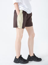 Two Tone Blend Shorts (Brown)