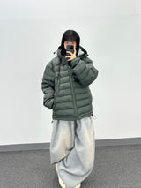 cat brush fleece hood zip-up