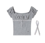 Rina Dot Frill Top