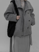 プードルワイドファーショルダーバッグ