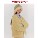 Why Berry 23AW "Butter Hymn" Milk Yellow Fur Coat