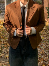 Clesse Suede Crop Blazer