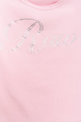 ロゴ キュービック クロップトップ Barbie Pink
