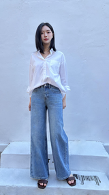 WIDE REGULAR DENIM PANTS code 25002