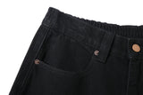 Back Logo Artwork Denim Pants (BLACK)
