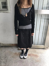lonen button banding skirt 