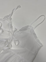 Frilled See-through Layered Bustier