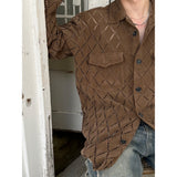 [UNISEX] Suede punching overfit shirts (2color)