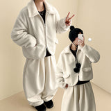 Onte color matching pocket fleece collar zipup
