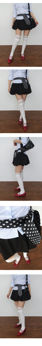 シュガーバルーンミニスカート (GRAY, BLACK 2COLORS!)