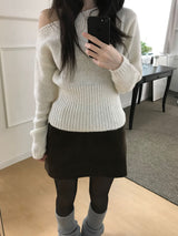 コーデュロイローライズスカートパンツ (3 colors)