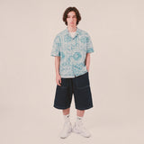 smoke paisley open collar shirt_blue