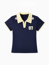 ダイヤモンドディテールカラーTシャツ 232427892