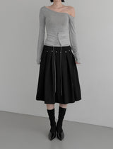 エルリベットピンタックミディスカート
