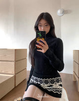 ミューズ ノルディック タートルネック ライン ワンピース