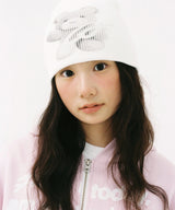 Teddy Symbol Beanie - White 