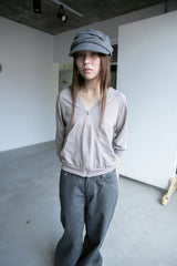 mild v-neck hood zip-up(3colors)