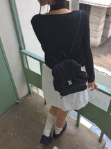 ルッソ シースルー リブ ボタン カーディガン