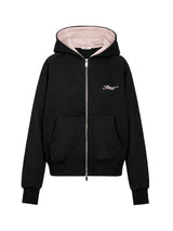 【即日発送】 Raglan 2way Hood Zip-up (BLACK) 