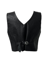matte chic leather vest