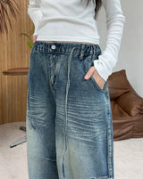 Bedden washed dart denim pants