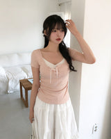 アリスレイヤードボタン半袖Tシャツ