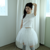 スウェットリルKIRIトップ _WHITE