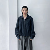 Cropped Utility Zip Jacket