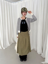 fancy buckle wrap skirt 