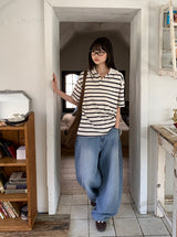 Obe wide denim pants