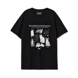 [ULKIN] コリアンショートヘアオーバーサイズ半袖Tシャツ_ブラック